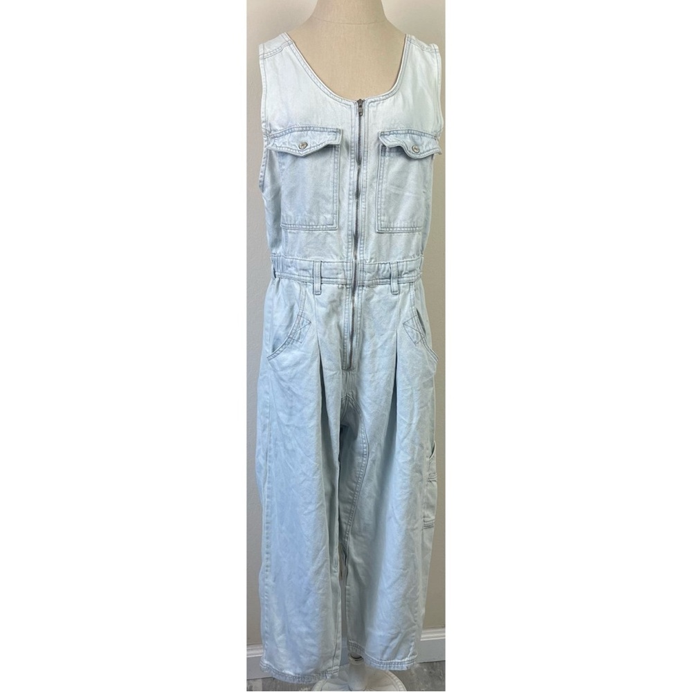 We The Free Light Blue Denim Jumpsuit